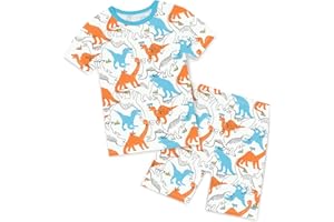 babee Reshinee Bamboo Viscose Toddler Car Pajamas Boys Girls Kids Cool Short Summer 12M-8Y Snug fit Pjs Set 2pcs