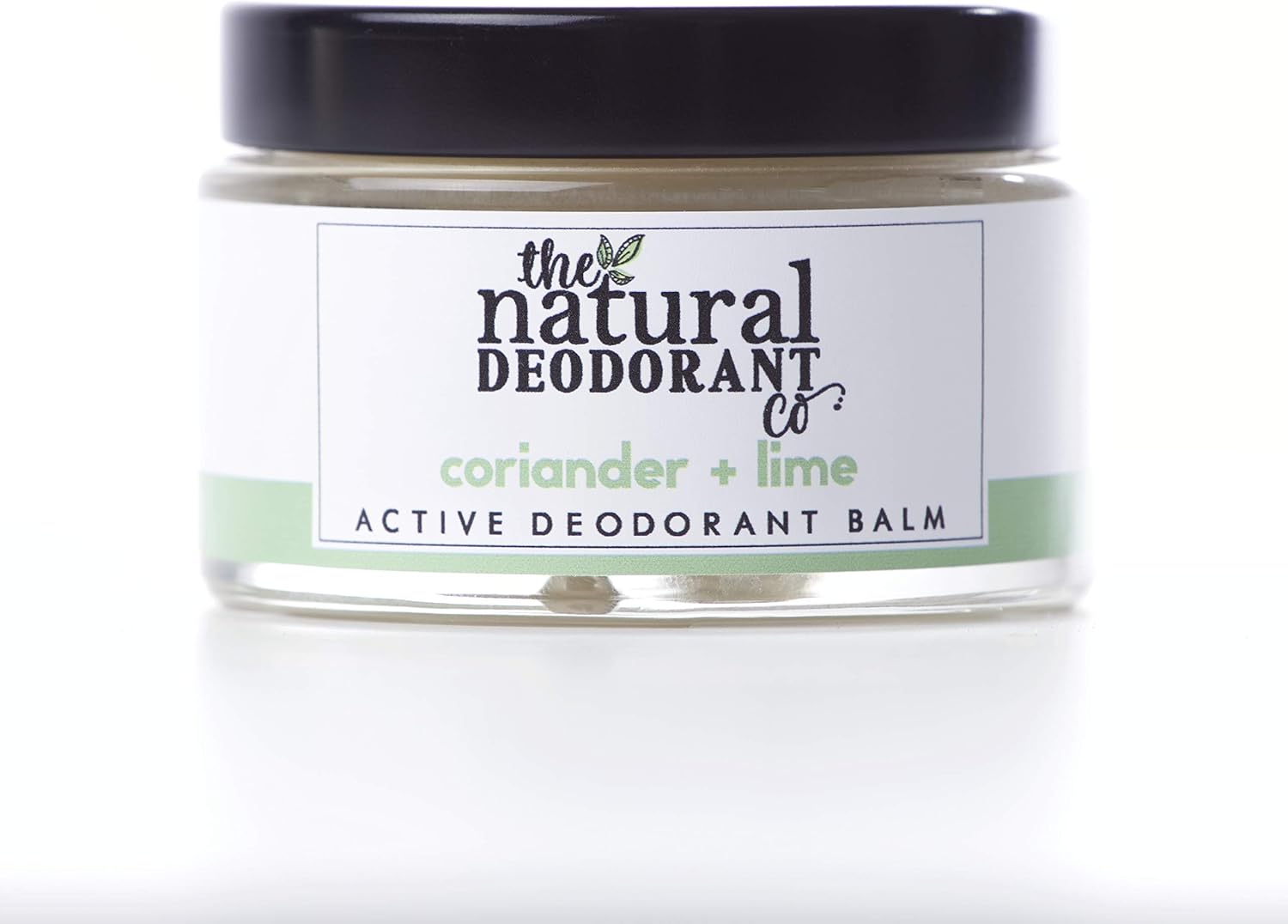 The Natural Deodorant Co, Active Deodorant Balm Coriander & Lime 55g, Aluminium Free, Plastic Free, Extra Strength