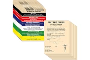 JDLL 200PCS Gospel Tract Card Salvation Cards Pocket Holy Postcard Prayer Verse Cards Inspirational Bible Verses Bookmark for Christian Evangelism Gift (Plan of Salvation)