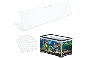 Sieral Aquarium Canopy Set Polycarbonate Greenhouse Panels 29 x 11.38 x 0.24 Inch for 20/29/37 Gallon Fish Tank Without with Center Brace Aquariums Cover Fish Tank Lid, Clear