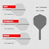 Target Darts K-Flex Integrated Flights & Shafts No.2 Clear Pack of 3 view 3