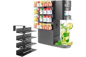 FIJARU Flavor Pods Holder for Ninja Thirsti WC1001 Soda Maker, 20-Capacity Storage Rack for Ninja thirsty flavor pods, Compact & Durable Shelf for Ninja Thirsties Drink System Soda Machine (Shelf Only)