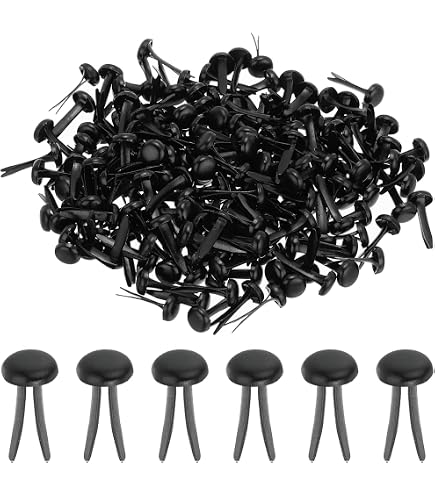 BetterJonny 300 Pièces Attaches Parisiennes, Mini Brads Scrapbooking à Tête Métal Ronde 8mm x