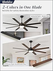 Fanbulous Ceiling Fans with Lights, 72 inch Large