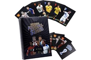 Soccer Cards 2025, 55PCS Football Sports Cards for Fans, Kids & Collectors, Suitable for Birthday Gifts, Presents, and Collec