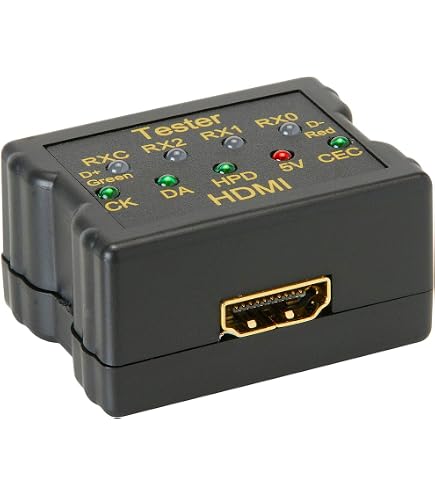Treedix Testeur Câble HDMI Avec 20 LED - Détecte Courts-Circuits Et Connexions Pour HDMI A/C/D