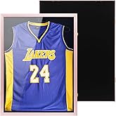 Jersey Frame Display Case, 31.5"x23.5" Shadow Box Display Case Large Jersey Case Acrylic w/ UV Protection for Sports Jerseys Football Baseball Soccer Hockey Basketball Shirt Uniform (Pink)