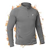 Roadbox Men's Quarter Zip Thermal Pullover, Fleece Lined Athletic Golf Sweatshirt, Long Sleeve Winter Running Workout Shirts