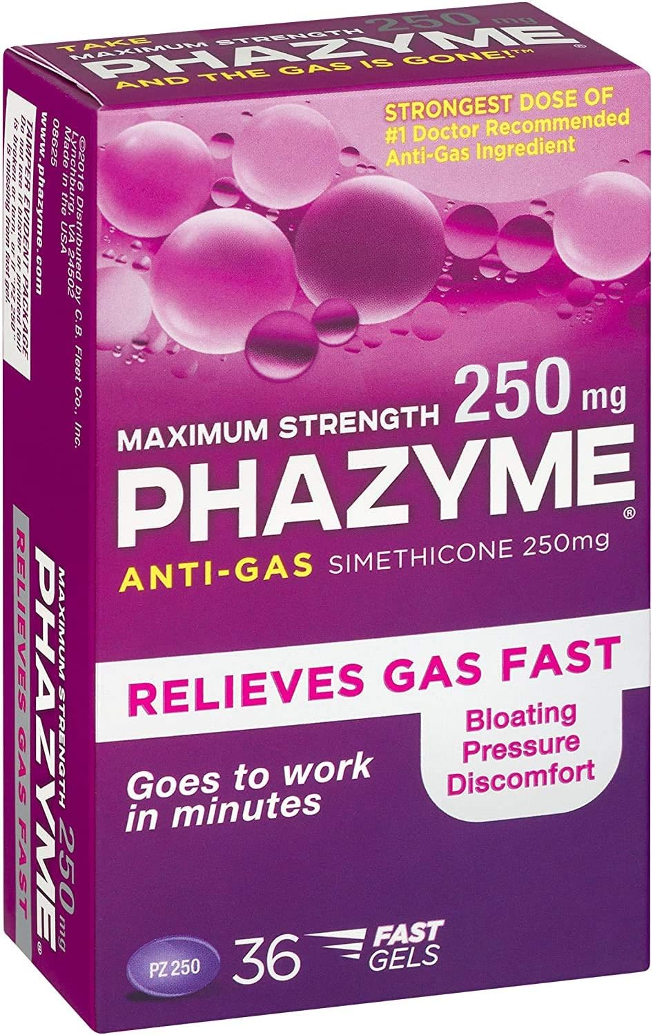 Phazyme Maximum Strength Softgels, 36 ea (Pack of 3): Health & Personal Care