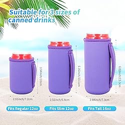 3 Pack Reusable Neoprene Insulated Can Sleeve with