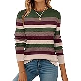 ZEAGOO Womens Sweaters Long Sleeve Tops Crew Neck Knit Pullover Sweaters Fall Fashion 2026 Dressy Casual Basic Clothes