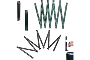 lasuroa 2pcs Portable 10-Fold Oil Tank Measuring Stick, Extends to 78"/2m Durable Wooden Folding Fuel Tank Ruler for Checking