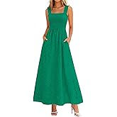 KIRUNDO Summer Lace Dress Vacation Outfits for Women 2026 Wedding Guest Dresses Maxi Beach Boho Sleeveless Cotton Sundress