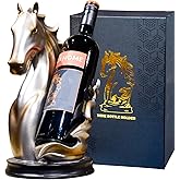 YINGAVERSAI Wine Bottle Holder Wine Racks Tabletop Horse Statue as Home Kitchen Wine Cellar Decorative Storage Organizer, Hor