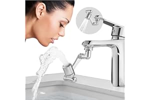 Patented CECEFIN 1080°Swivel Faucet-Extender Sink-Aerator - 2-Mode Splash Water Tap Extension, Kitchen Bathroom 360 Rotate Spray Attachment, Multifunctional Universal Robotic Arm -Wash Hand/Hair/Face