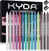 Ownest 14 Colors Eye Shadows Eyeliner Set Metal/Matte Waterproof Pencil 14 Color view 1