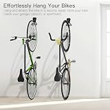 Housolution Bike Wall Mount 2 Pack Heavy Duty Steel Bicycle Hanger Rack view 2