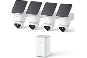 aosu T2 Ultra 4K Solar Security Cameras Wireless Outdoor, 4-Cam Kit with aosuBase, Home Security Camera System with TrueColor