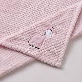 CREVENT 75cm x 100cm Cute Fluffy Baby Blanket Pink Giraffe view 3