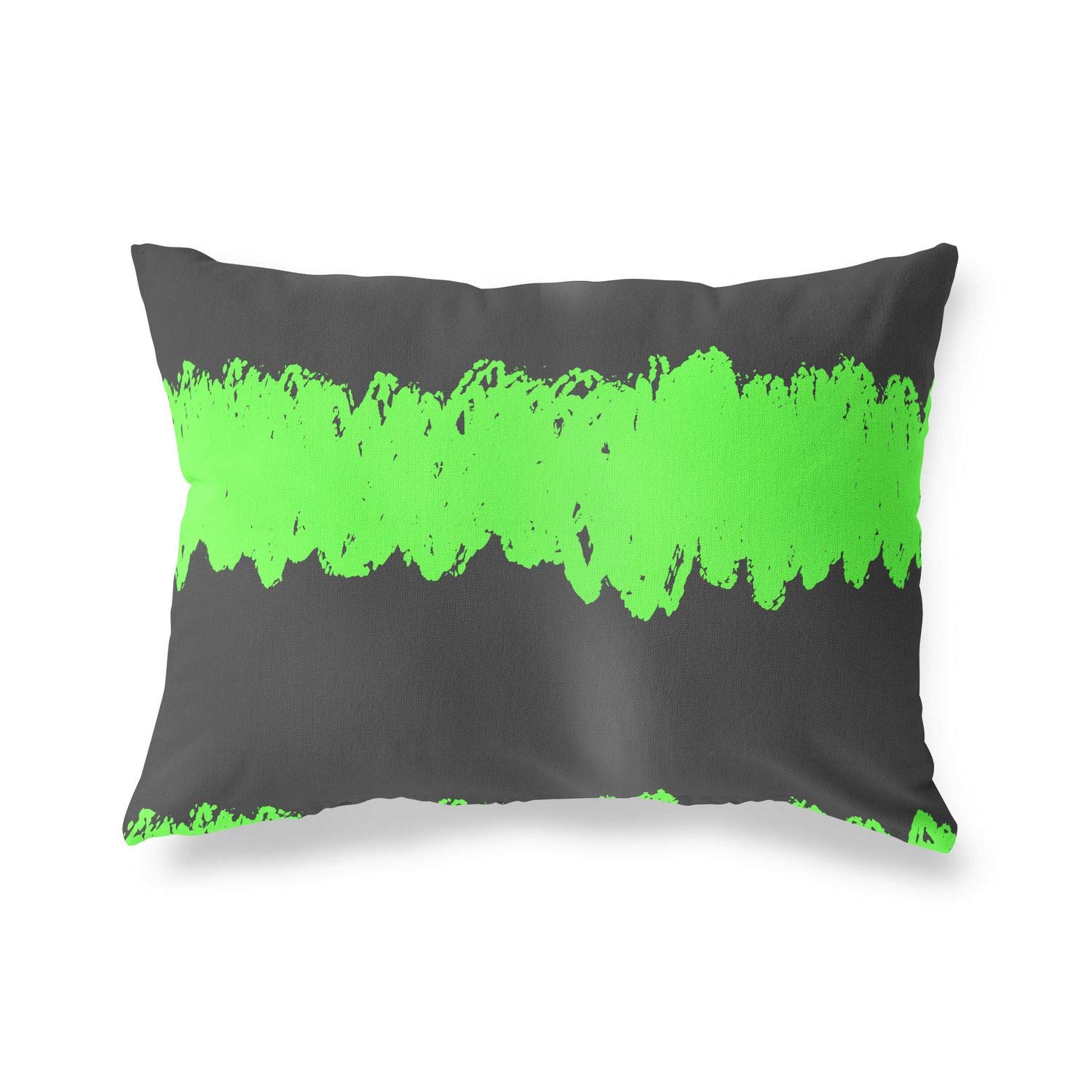 Bonamaison Decorative Cushion Cover Neon Green & Fume, Throw Pillow Covers, Home Decorative Pillowcases for Livingroom, Sofa, Bedroom, Size: 35x50 Cm - Designed and Manufactured in Turkey