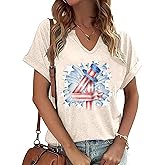 GIRSARRDER Summer Vintage Rock and Roll T Shirts for Women Casual Country Music Tshirts Rock Band Concert V Neck Tops