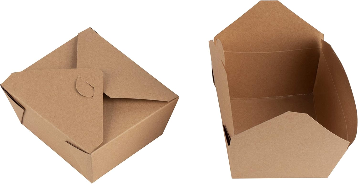 Kraft Paper TakeOut Box 100Pack Disposable Food Containers, 30oz