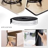 fowong Draft Excluder 3 Rolls 6mm x 3mm 15m Window Door Seal Tape Black view 6