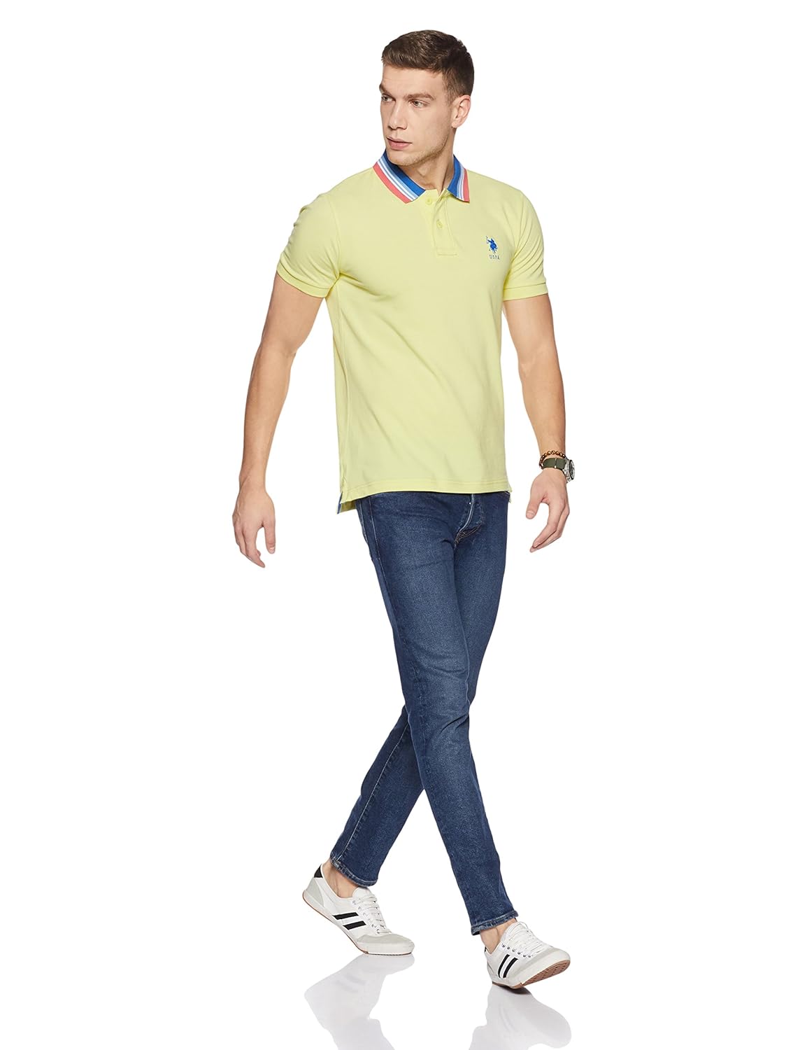 us polo association men's solid regular fit polo