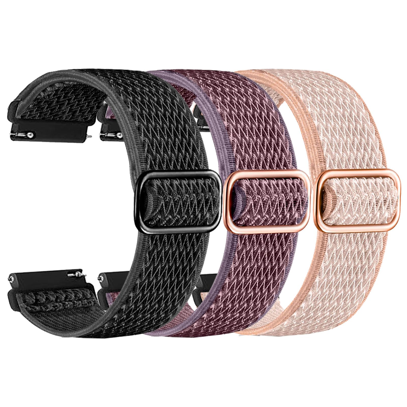 Photo 1 of Xininyia Stretch Watchband for Bark Smart Watch Bands, Elastic Nylon Watch Straps Replacement Wristband Adjustable Straps Fabric Breathable (3-PACK)