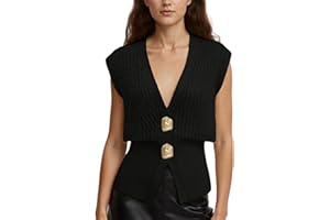 AMEBELLE Vest Tops for Women Cable Knit Sweater Sleeveless V Neck Cardigans Lightweight Knit Pullover Summer Tops