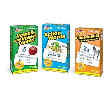 Trend Action Words, Vowel & Vowel Teams, & Consonants Bundle by Trend Enterprises Inc