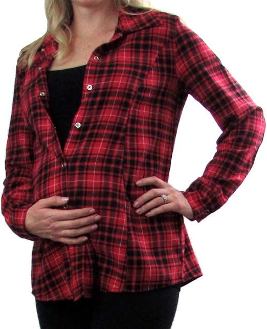 maternity flannel shirt
