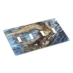 Rustic Tree Bark Blue Wood Country Quad Toggle