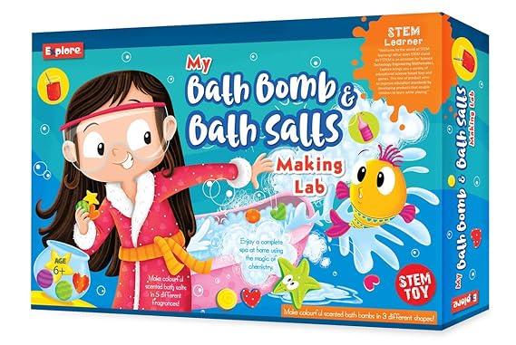 Explore | STEM Learner | My Bath Bomb & Bath Salts Making Lab (Learning & Educational DIY Activity Toy Kit, for Ages 6+ of Boys and Girls)