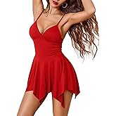 Avidlove Lingerie for Women Sexy Nightgowns Women Sleepwear Nightwear Chemise V-Neck Babydoll Nightie S-XXL