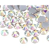 MECCANIXITY 1440 Pcs Hotfix Rhinestones Flatback Crystal Glass Gems for Crafts Clothes DIY Decoration(SS4 1.6mm, Bright White)