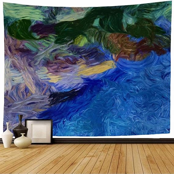 Amazon.com: Tapestry Wall Hanging Aged Oil Abstract Texture Stain Pattern Colorful Modern ...