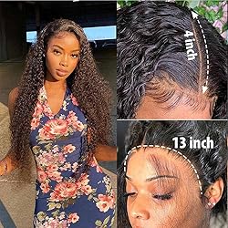 Domiso Human Hair Lace Front Wigs Water Wave