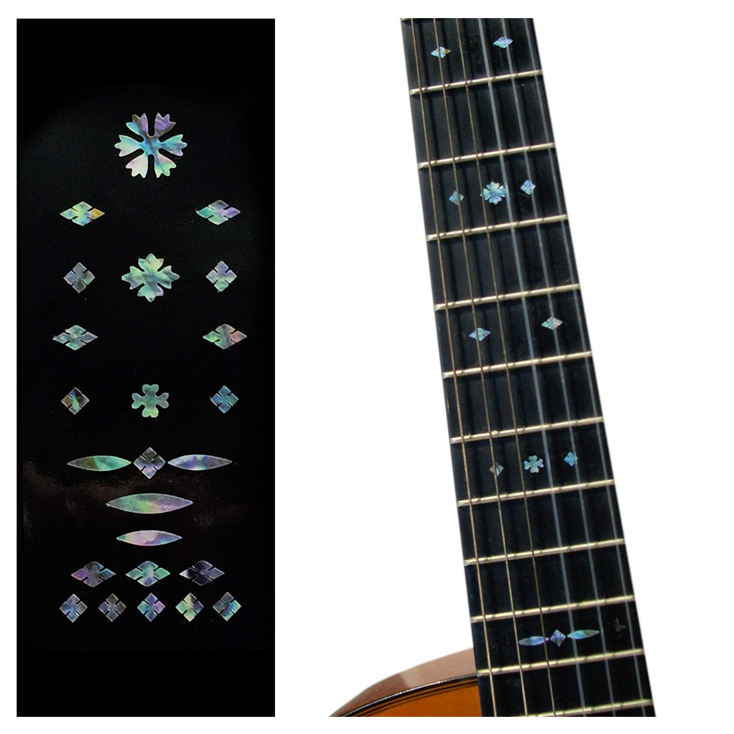 Jockomo ヴィンテージ・スノウフレイク(アバロンMIX) ギターに貼る インレイステッカー商品画像