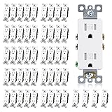 ELEGRP Decorator Wall Receptacle Outlet, Tamper