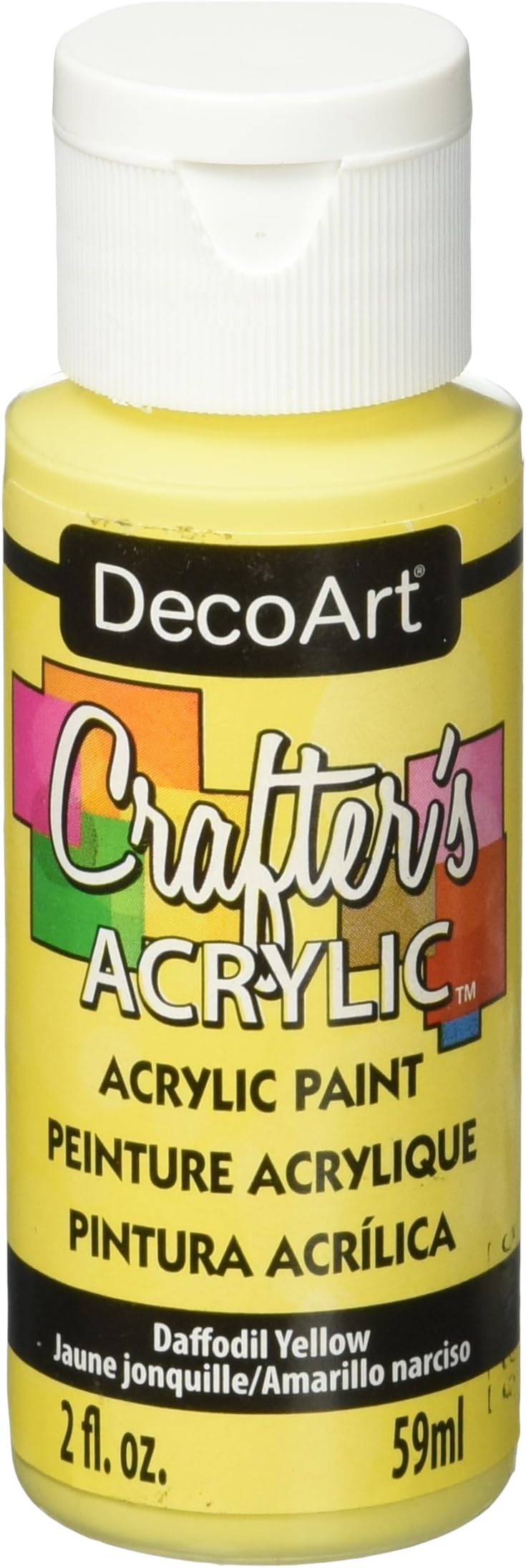 DecoArt Crafter's Acrylic Paint Daffodil Yellow 59ml - Brand DecoArt