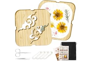 SOLEIM Large Flower Press Kit, 11.02" x 11.02" DIY Flower Pressing Kit for Adults & Kids, Flower Press with Storage Bag Flower Preservation Kit for Flower & Plant Lovers