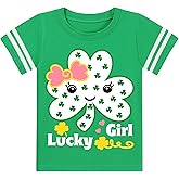 DDSOL St Patricks Day T-Shirt for Toddler Girls Short Sleeve Shamrock Clover Shirts Kids Unisex Irish Tees Top Clothes