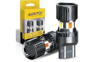 AUXITO CANBUS 7443 7444NA Switchback LED Bulbs with Built-in Resistor Anti Hyper Flash 7443A 7444NAK T20 Dual Color Amber Tur
