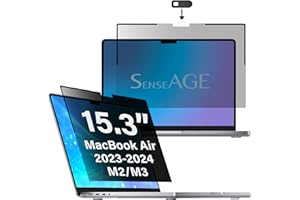 SenseAGE Magnetic Privacy Screen Protector for MacBook Air 15.3" (2023) with Webcam Cover Slider -, Anti-Glare, Anti-Blue Light, Easy Install, Compatible with MacBook Air 15.3" (A2941 M2, A3113 M3)