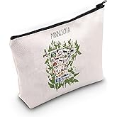 JNIAP Minnesota Favorite Gift Minnesota Vacation Cosmetic Bag Minnesota Lover Gift (Min-ne Map Bag)