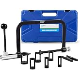 SMOTIVEPRO Heavy Duty 8-Piece Valve Spring Compressor &amp; Removal Tool Kit | 7 Pusher Adapters for Easy Valve Spring Compression on LS Series &amp; Small Engines