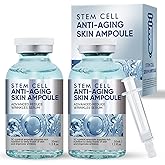 Stem Cell Serum for Face, Anti Aging Face Serum to Smooth Wrinkles, Intensive Repair Ampoule for Hydration and Revitalization, 2 Count