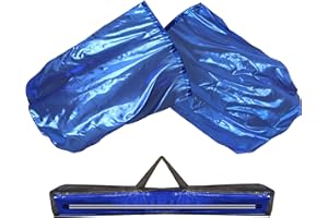 Baisdan 55" Worship Flags for Teenager, Praise Dance Flags for Beginner, Flags with Flexible Rods & Carrying Bag, 2 Pack, Navy Blue
