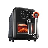 T-fal Infrared Air Fryer, 2x Faster Than Traditional Heating*, Large Air Fryer Toaster Oven Combo, 6 Qt Digital Touch Screen, 7-in-1 Cooking Functions, No-Shake Technology, 1550W, Black,